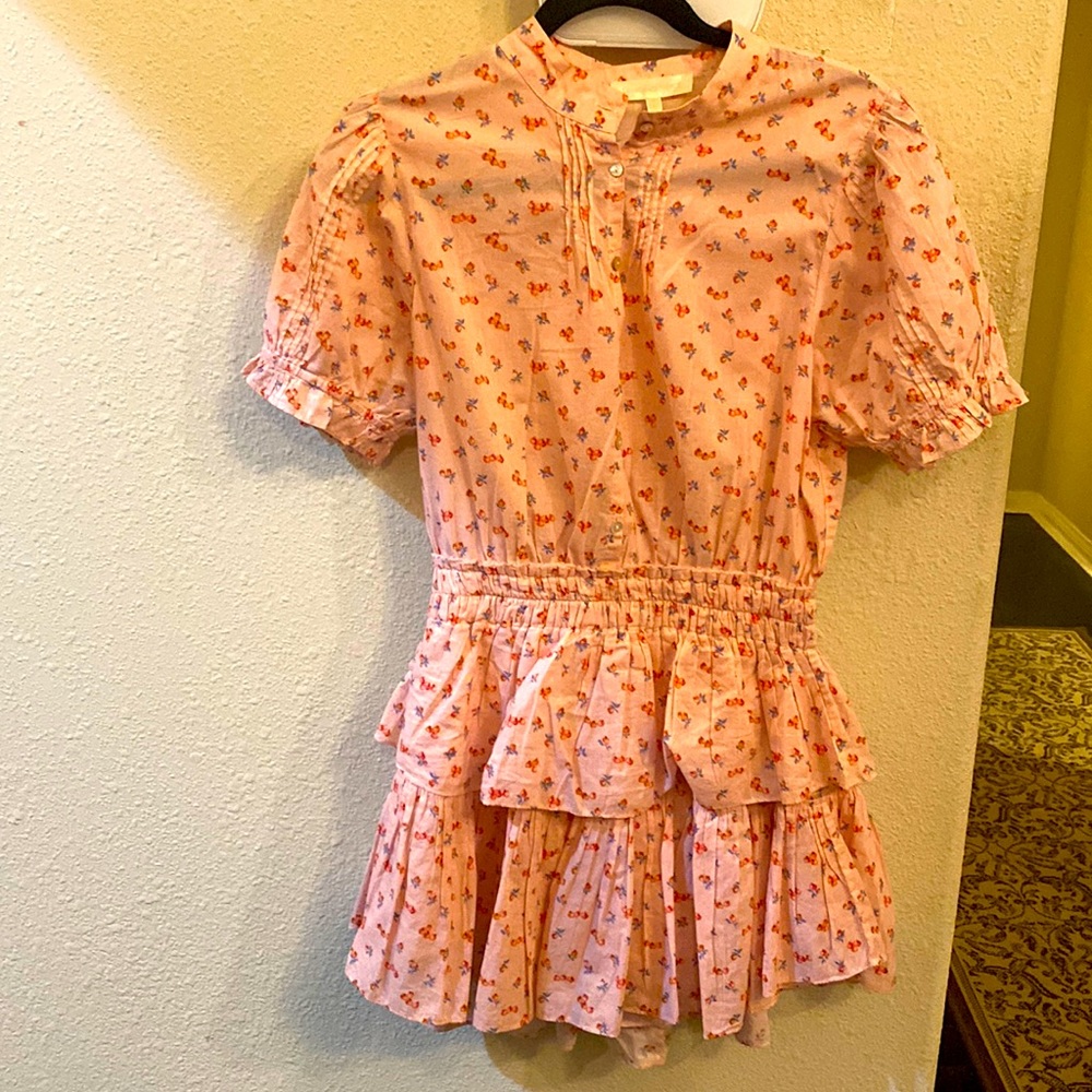 LoveShackFancy pink cotton dress